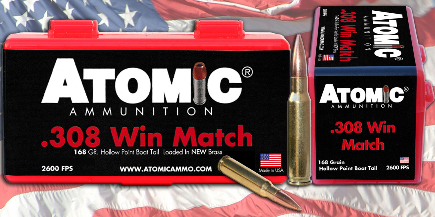 Atomic Ammunition 00460 Rifle Match .308 Win 168gr Tipped MatchKing 20/Box