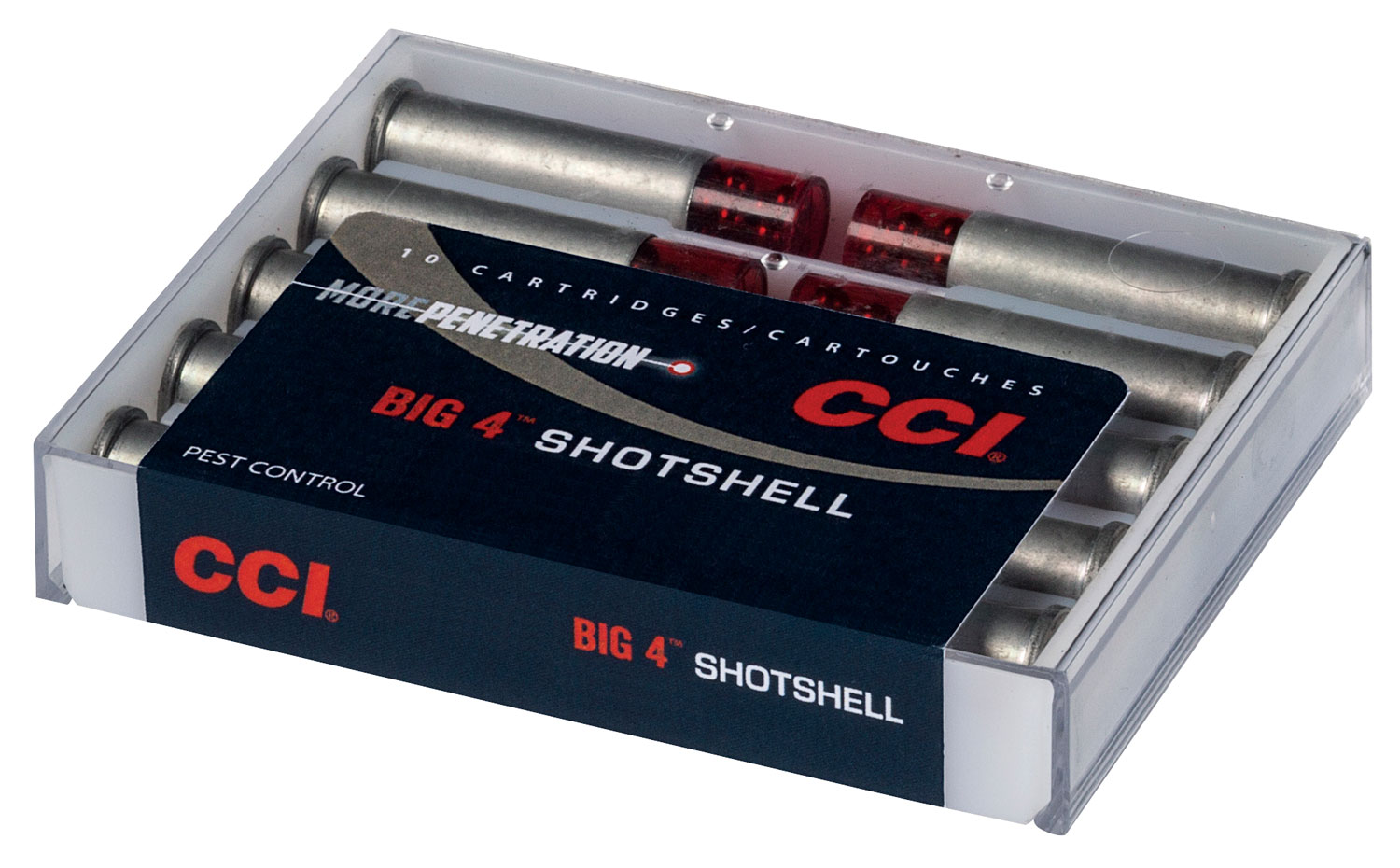 CCI 3718CC Big 4 Shotshell 44Rem Mag/44S&W Spl 110gr #4Shot 10 Per Box/20 Case