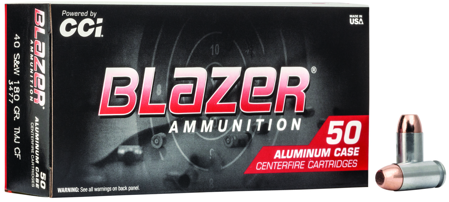 CCI 3477 Blazer Clean-Fire Handgun 40 S&W Lead Free 180 gr Total Metal...-img-0