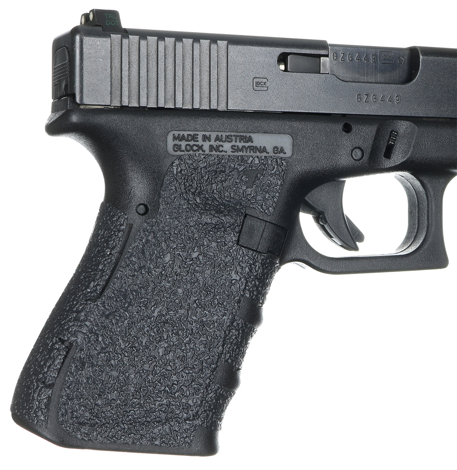 Talon Grips 104R Adhesive Grip  Compatible w/Glock Gen1-3 Glock 19/23/25/32/38, Black Textured Rubber