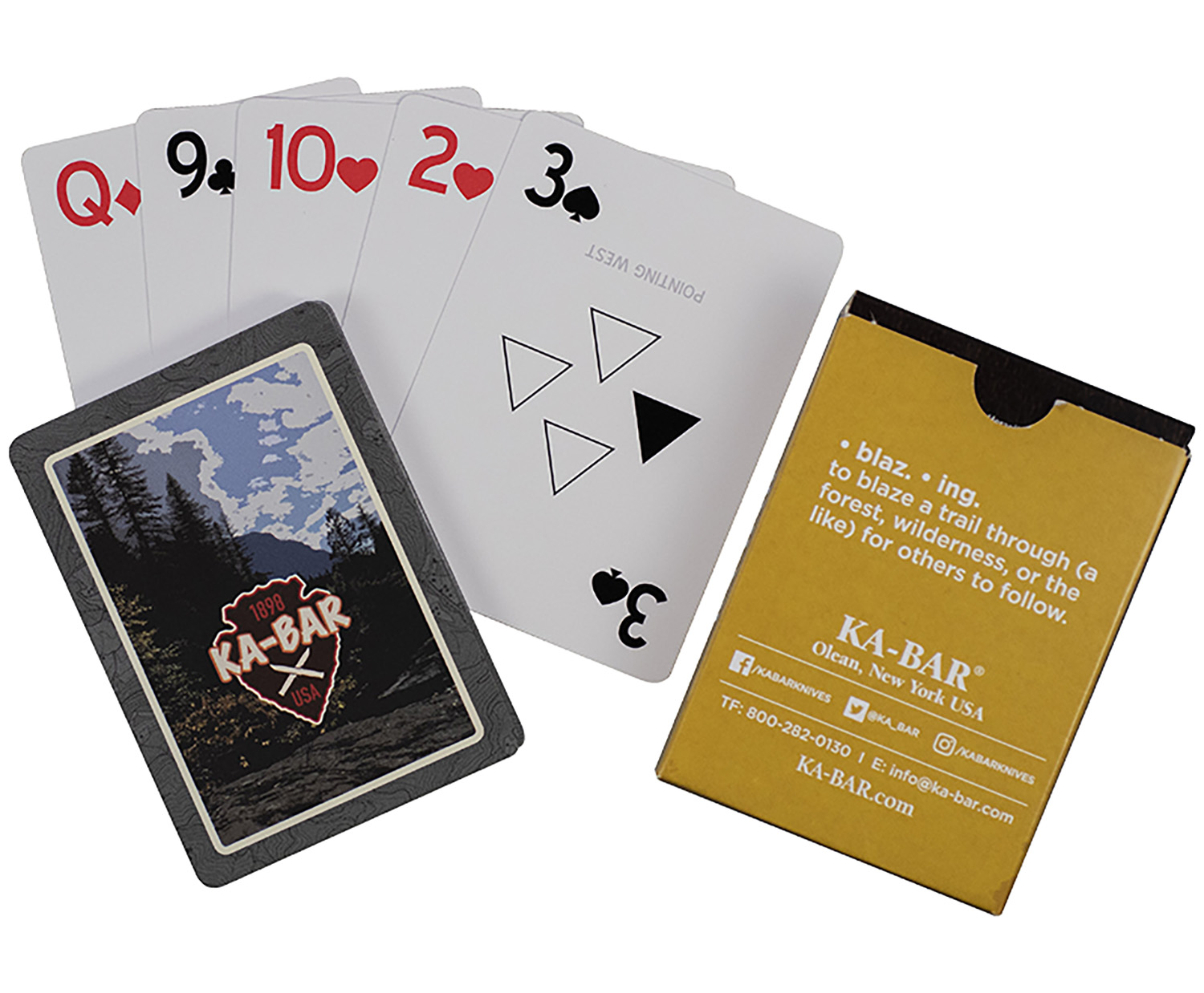 Ka-Bar Playing Cards Multi-Color 3.5 in Water Resistant PVC