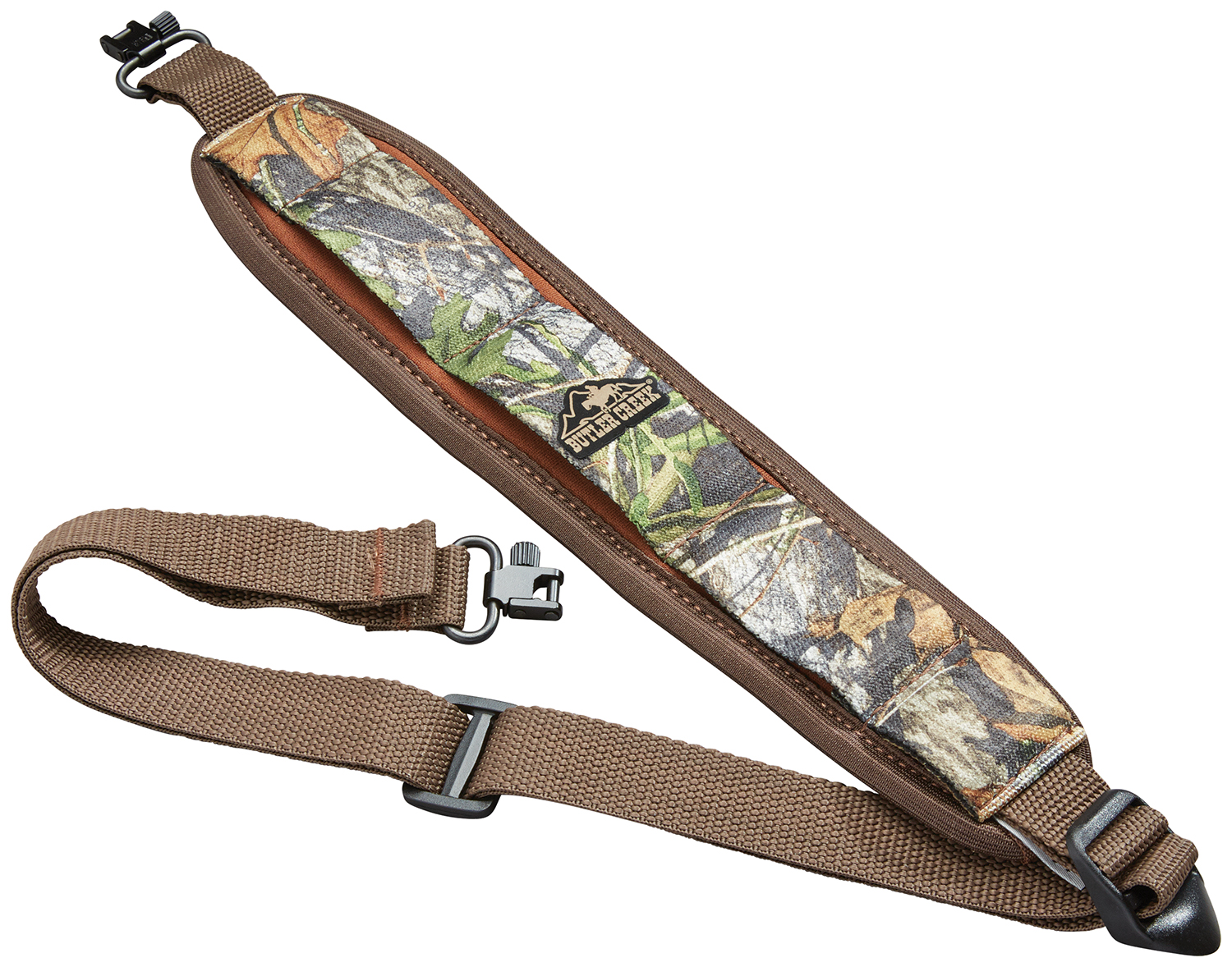 Butler Creek 181018 Comfort Stretch Sling - Mossy Oak Obsession Neoprene - Non-Slip Grippers - Adjustable Design - QD Swivels for Rifles