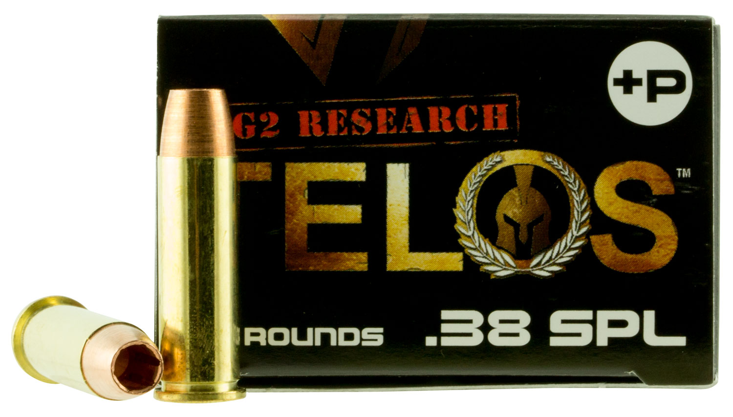 G2 Research G00618 Telos  38Special+P 105gr Fracturing Copper Hollow Point 20 Per Box/25 Case