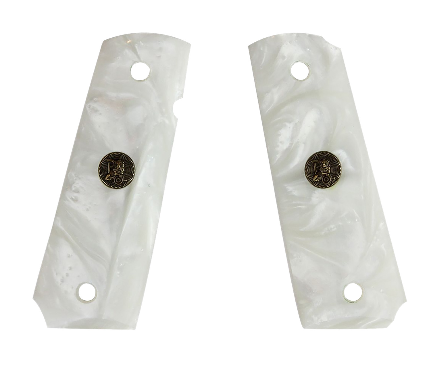 Pachmayr Custom Grip White Simulated Pearl Panels for 1911 with Ambidextrous Safety