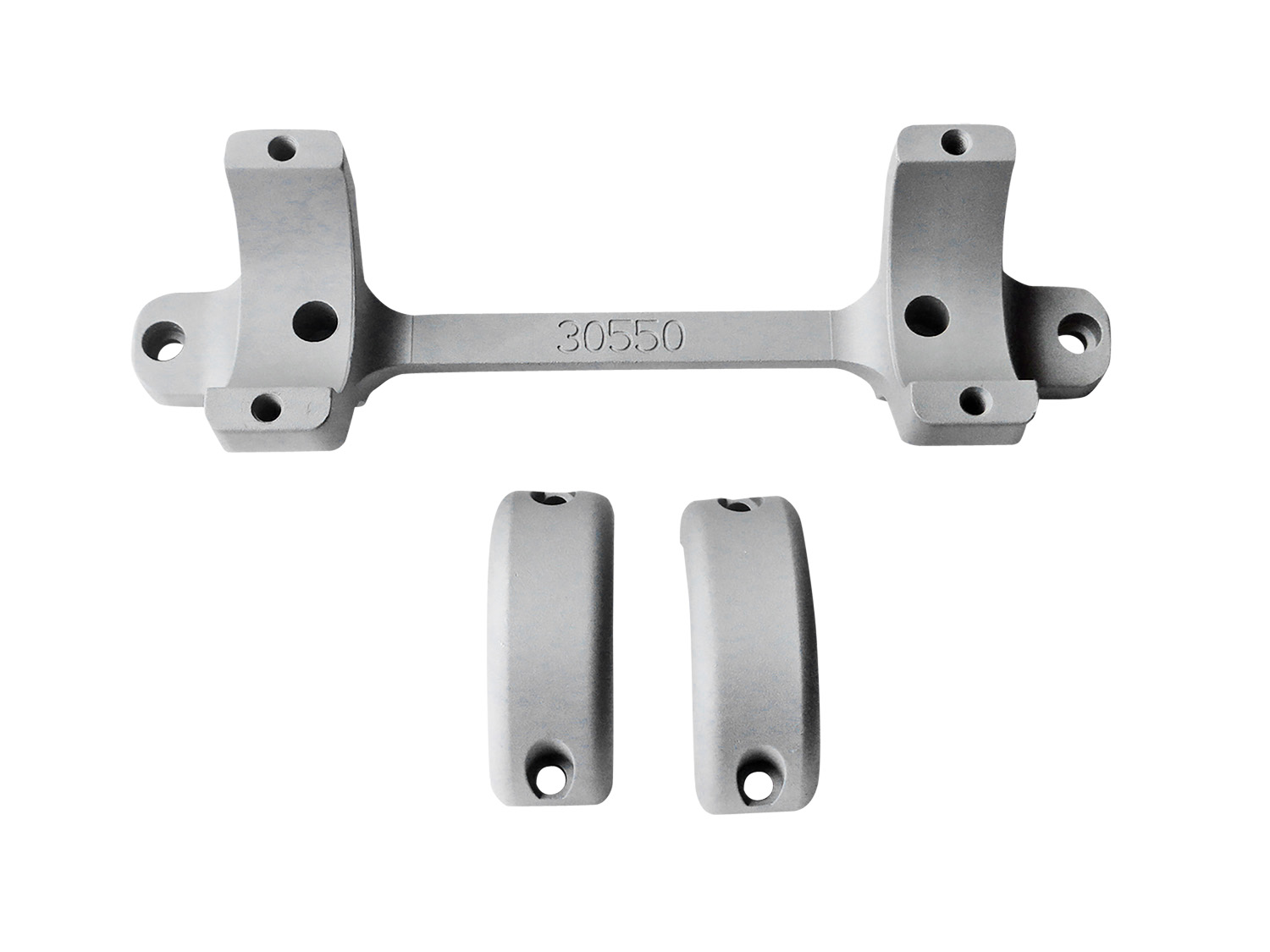 DNZ 30550S Game Reaper Tikka 30mm Scope Mount/Ring Combo Silver Aluminum