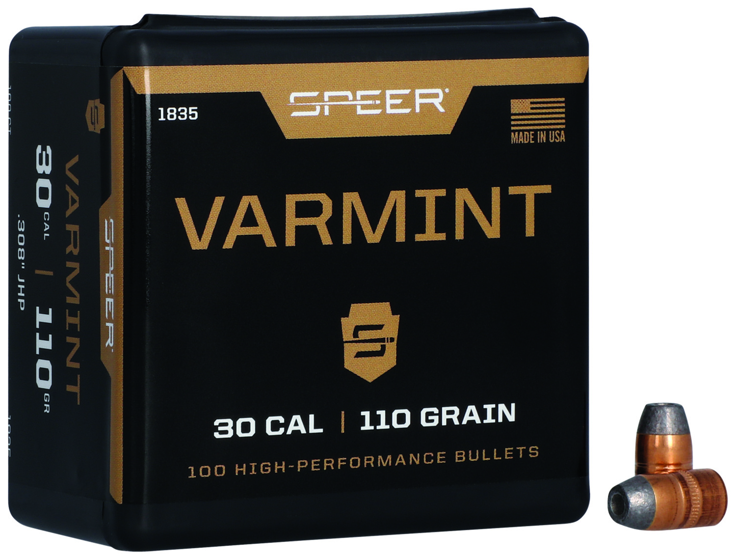 Speer 1835 Varmint 30Cal 110gr Jacketed Hollow Point 100/Box