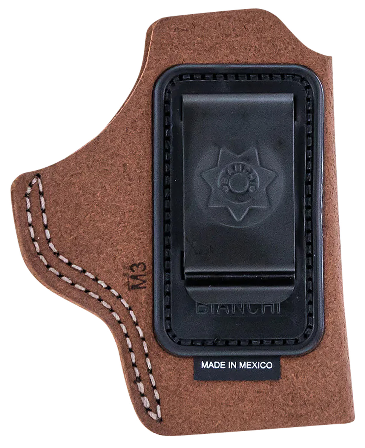 Bianchi 10380 6C  IWB Tan Leather Belt Clip Fits 2 Barrels/Ruger/Colt Charter Arms Right Hand