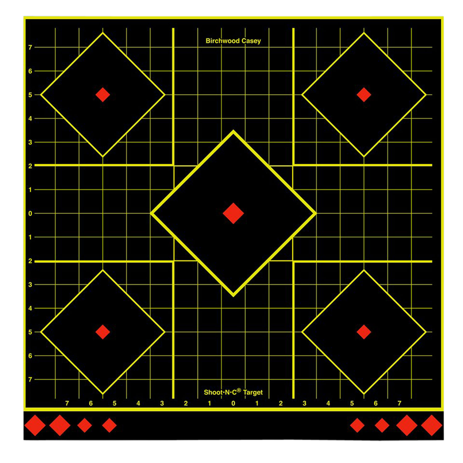 Birchwood Casey 34175 Shoot-N-C Reactive Target Self-Adhesive Paper Multi Color 17.75" 5-Diamond 5 Pack