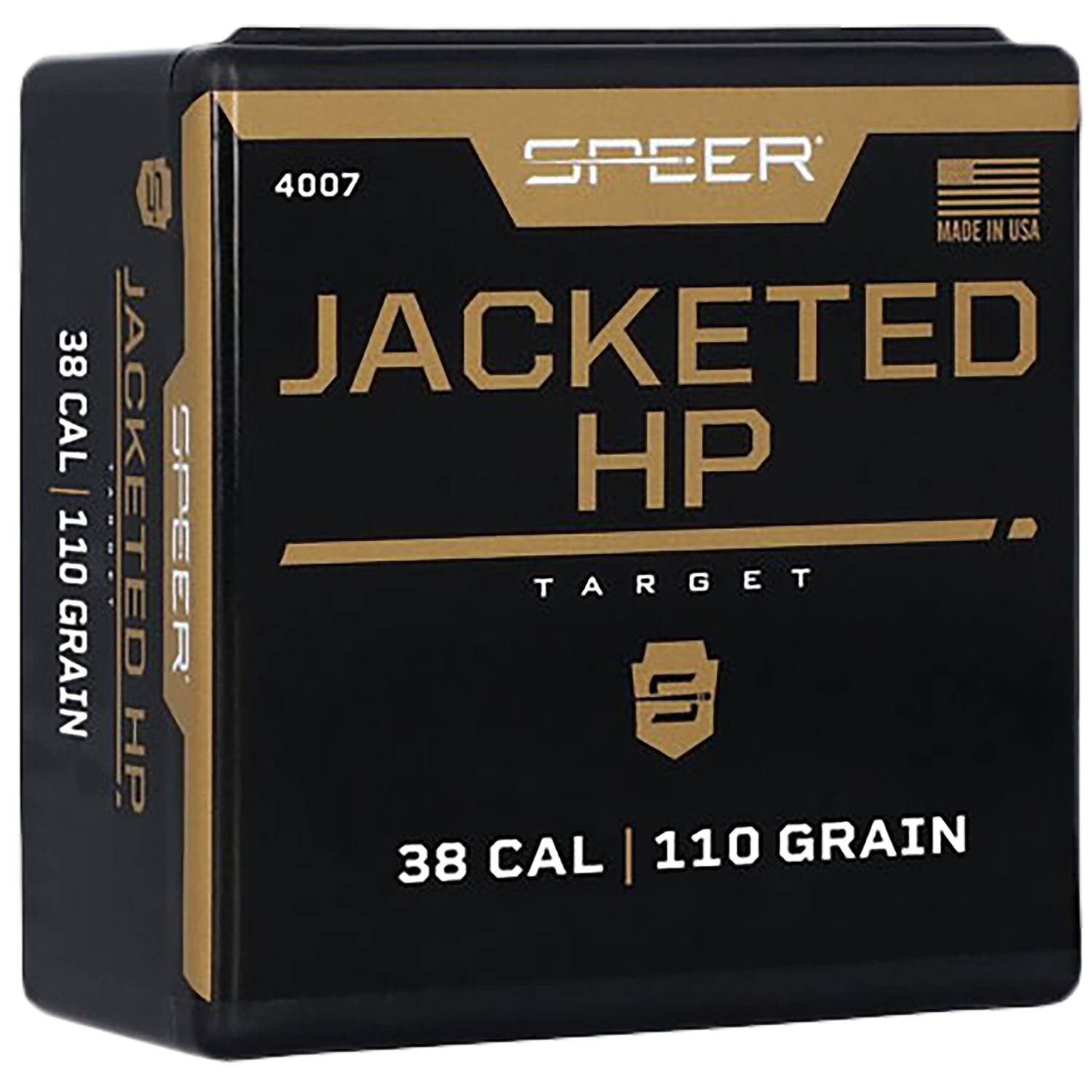 Speer 4007 Handgun 38Cal 110gr Jacketed Hollow Point 100 Per Box-5 Case