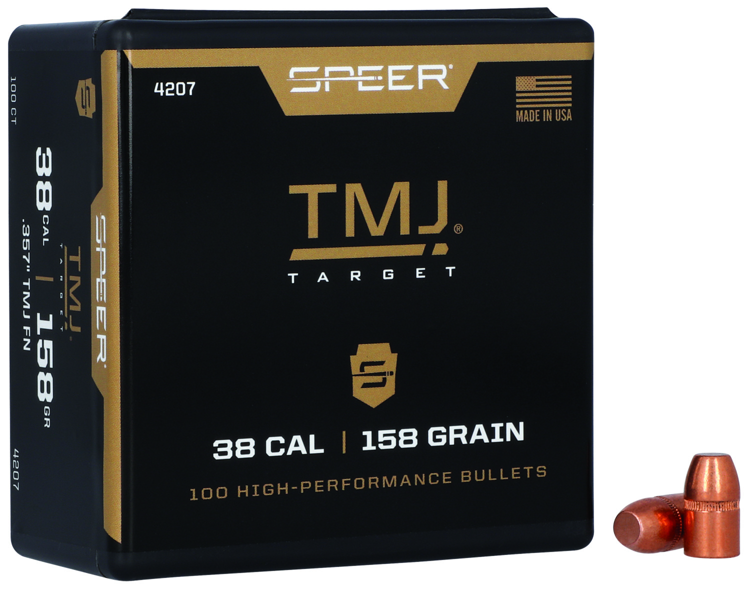 Speer 4207 TMJ 38Cal 158gr Total Metal Jacket 100/Box