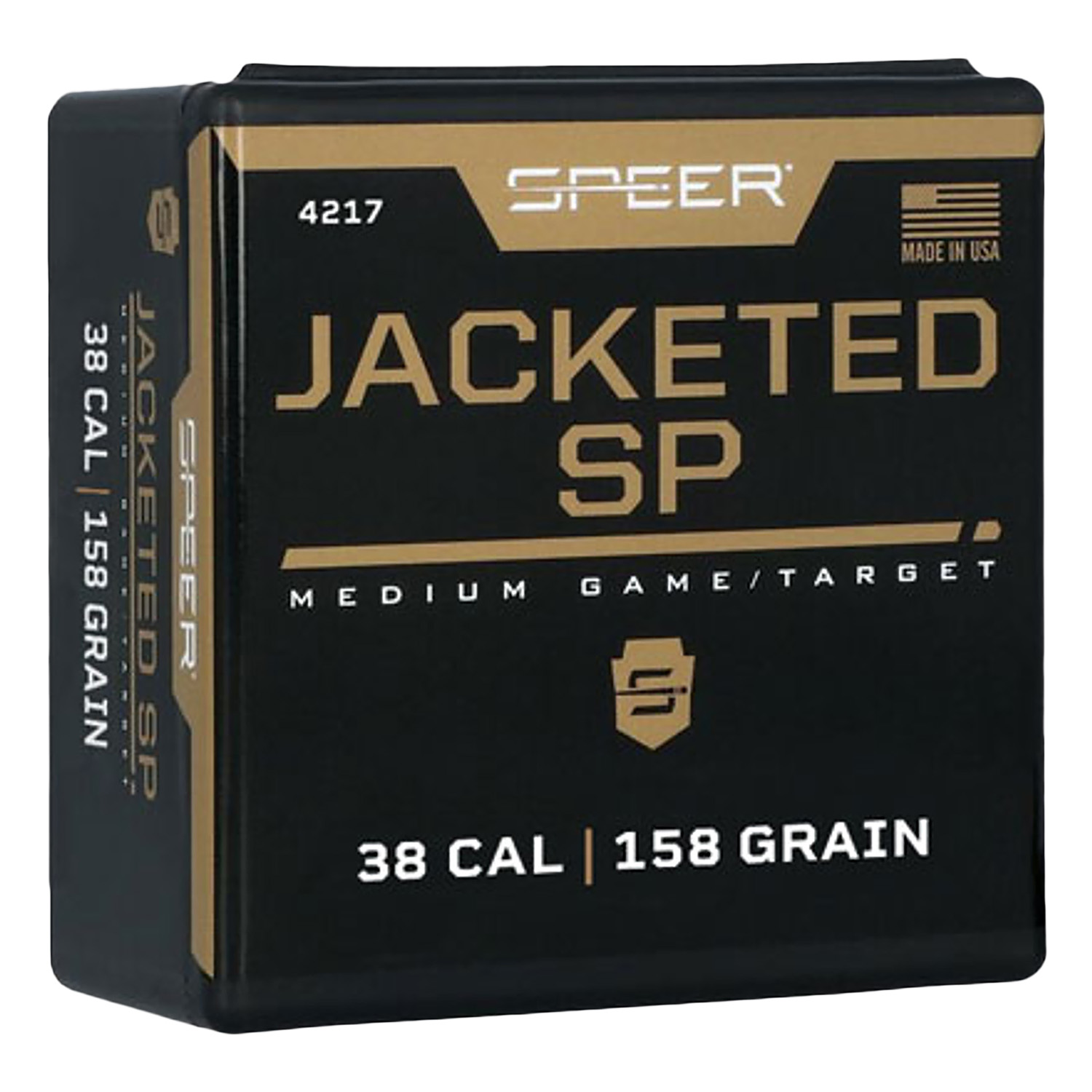 Speer 4217 Handgun Bullets 38 Cal 158gr JSP 100/Box