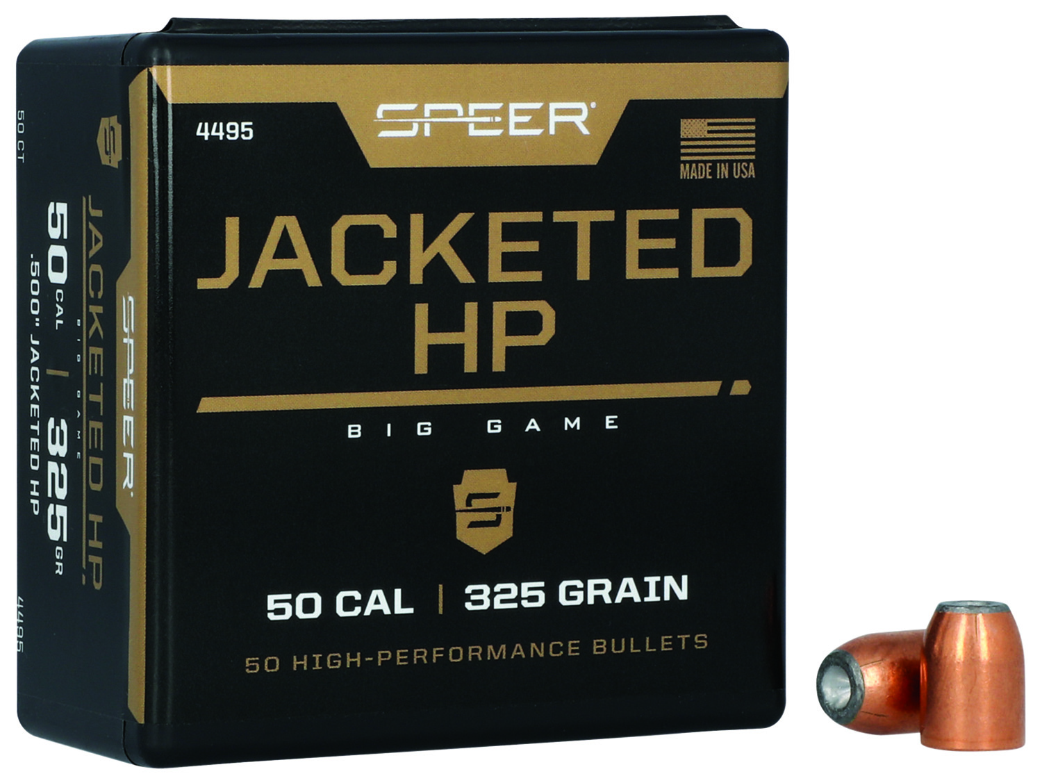 Speer 4495 50Cal 325gr JHP Bullets 50/Box