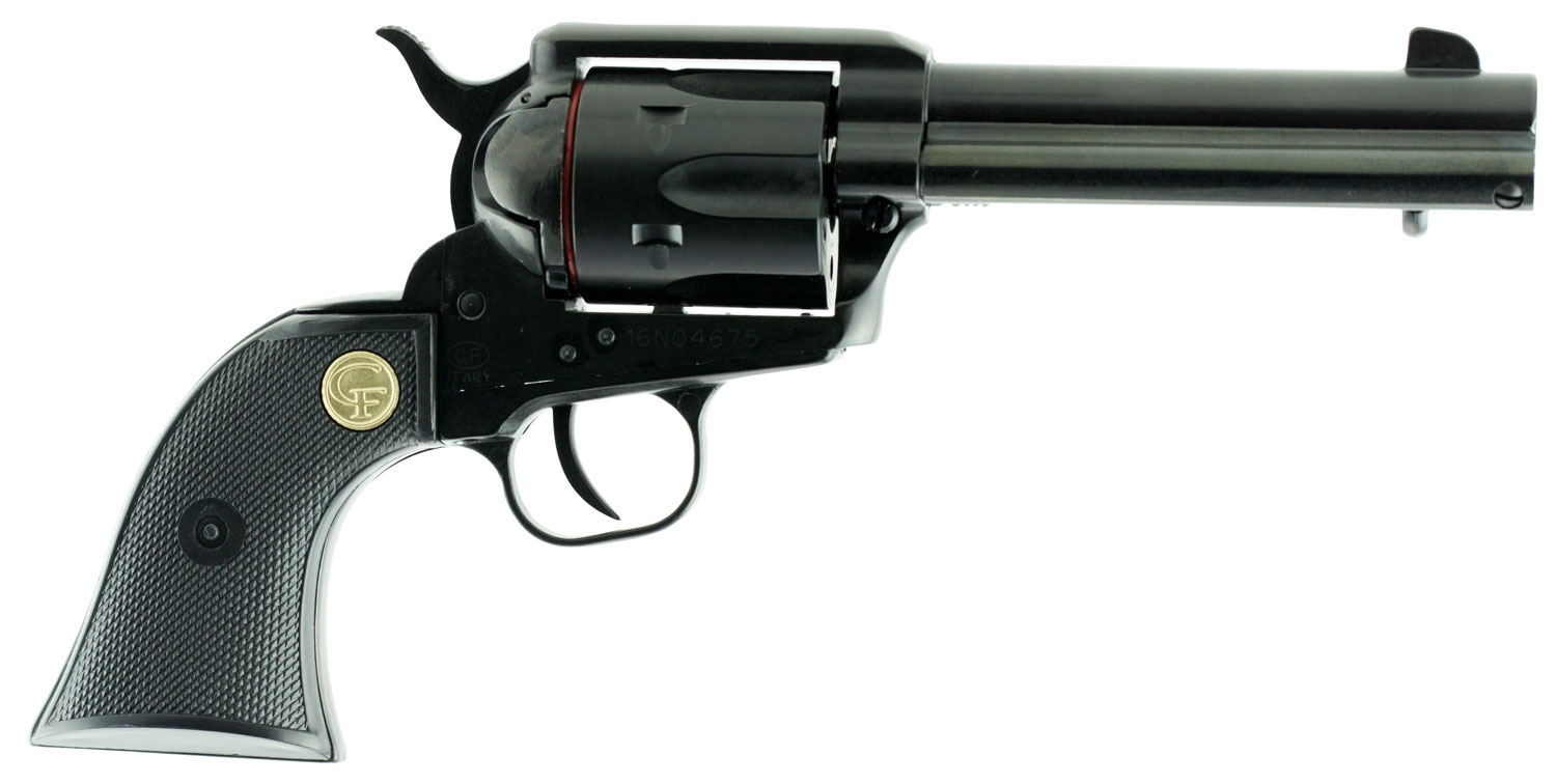 Chiappa Firearms CF340261 SAA 1873  Medium Frame 17 HMR 6 Shot, 4.75 Blued Steel Barrel, Blued Steel Frame, Blued Cylinder, Black Plastic Grip, Exposed Hammer