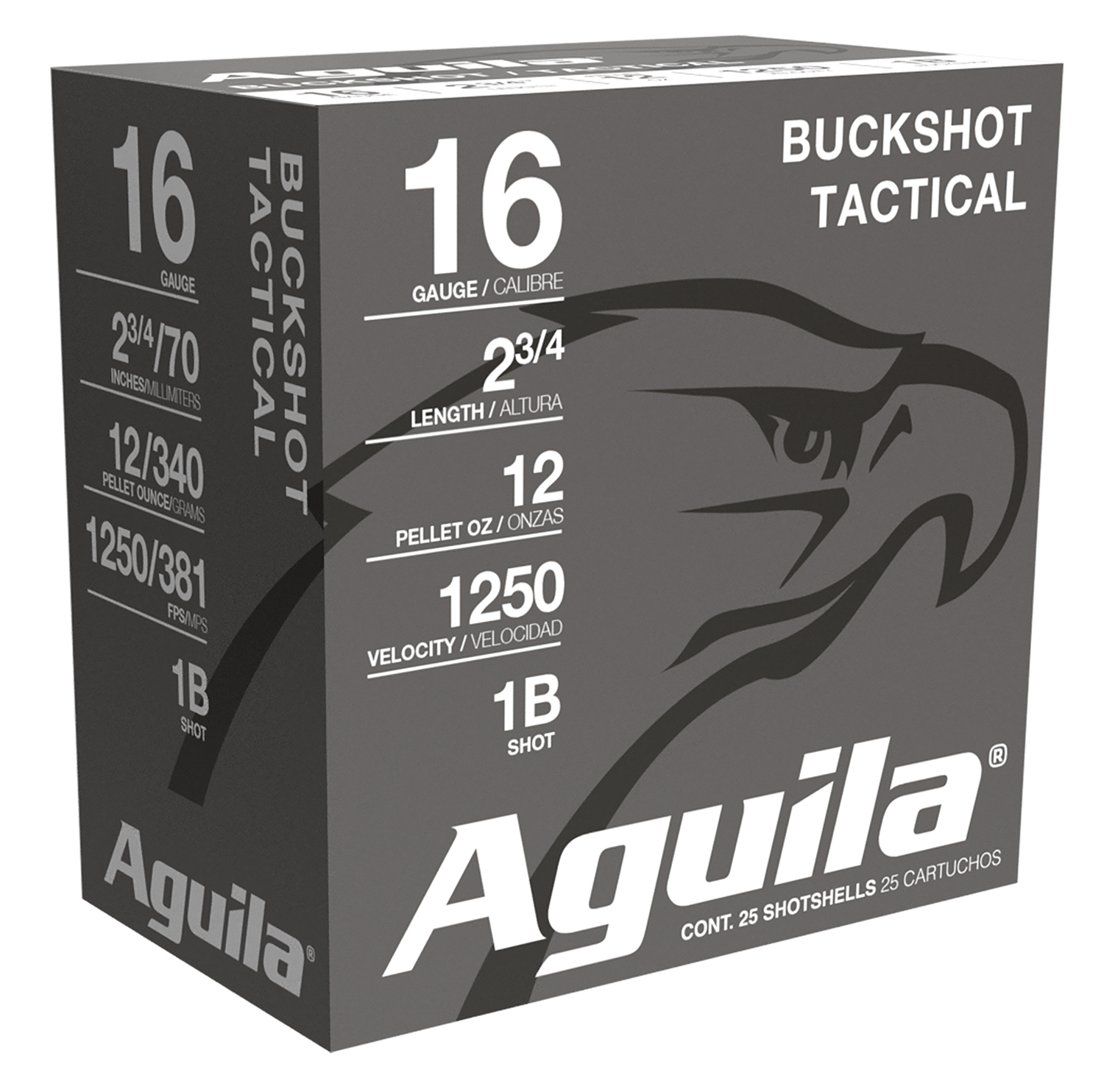 Aguila 1C1601BA Buckshot High Velocity 16Gauge 2.75 1 1/8oz 1Buck Shot 25 Per Box/10 Case
