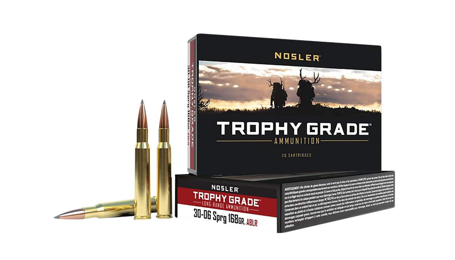 Nosler Trophy Grade Long Range 30-06 Springfield 168 gr 20 Rounds