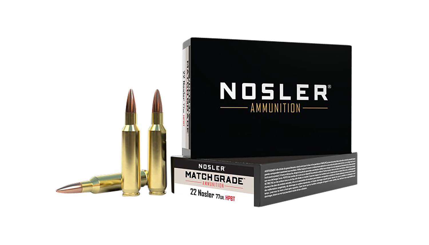 Nosler 60016 Match Grade 22 Nosler 77 Grain Hollow Point 20 Rounds