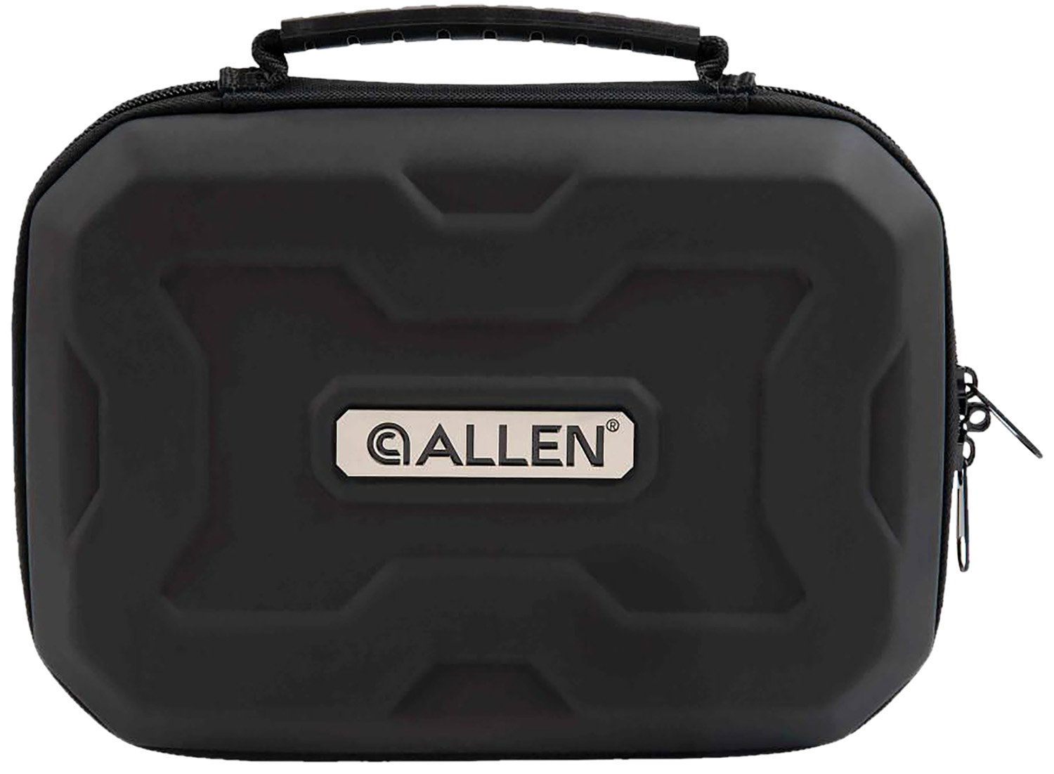 Allen 829 EXO  Handgun Case Black Polymer, Molded Carry Handle, Egg Crate Foam & Lockable Zippers 9 x 6.25 Interior Dimensions
