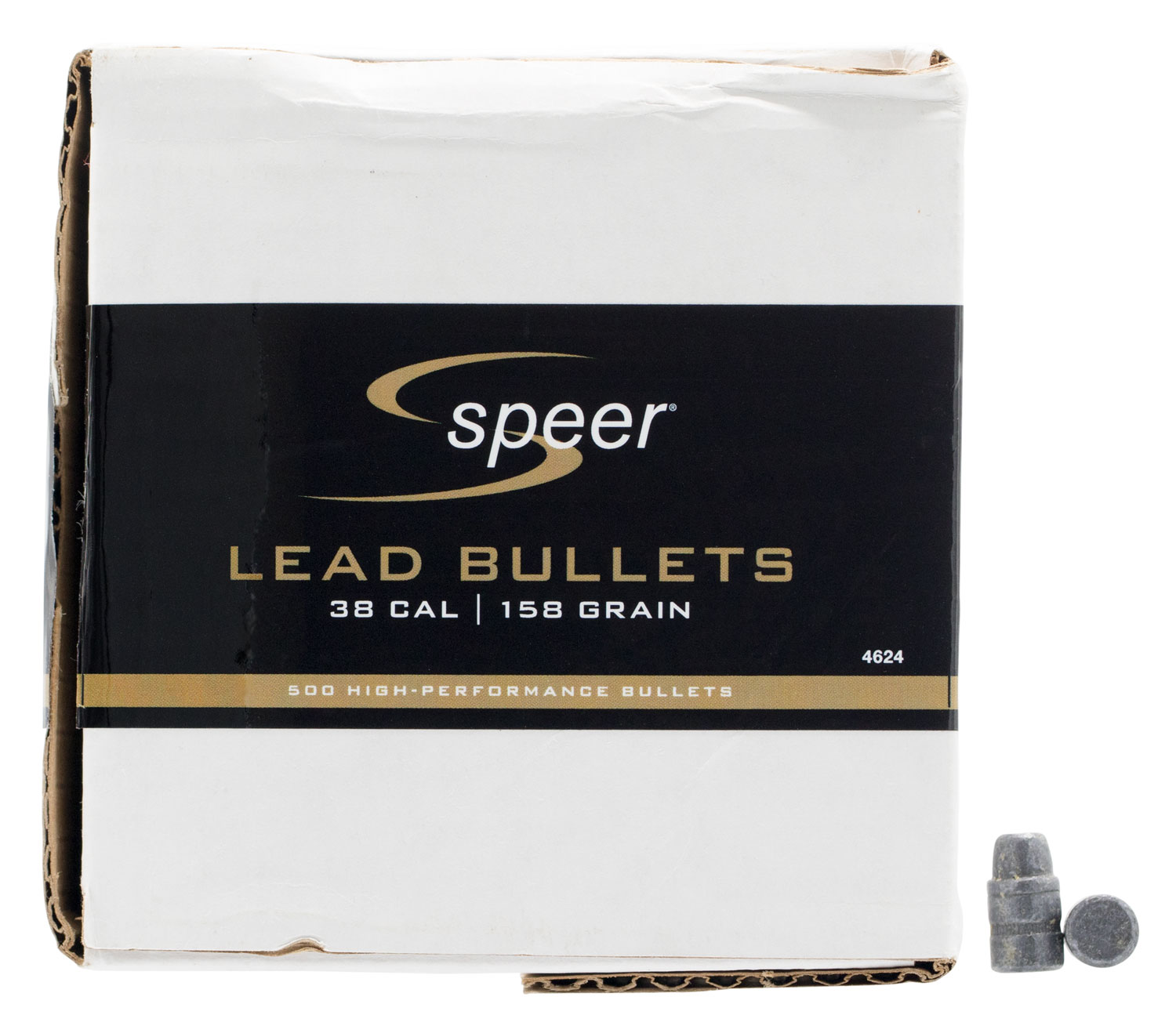 Speer 4624 .38 Cal 158gr Lead Semi-Wadcutter Bullets 500ct Box