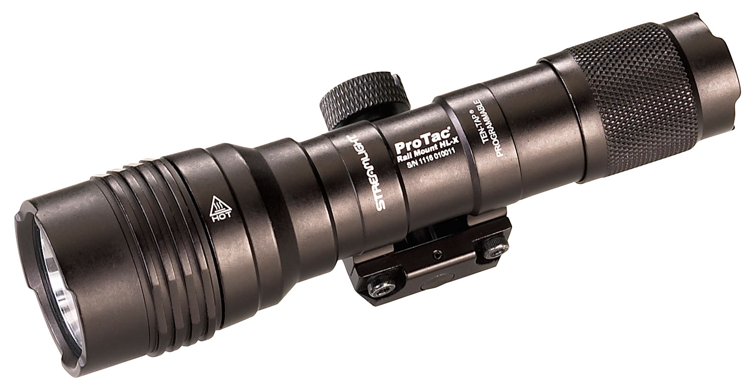 Streamlight 88066 ProTac Rail Mount HL-X For Rifle/Shotgun 60/1000 Lumens Output White LED Light 332 Meters Beam Picatinny Rail Mount Black Anodized Aluminum