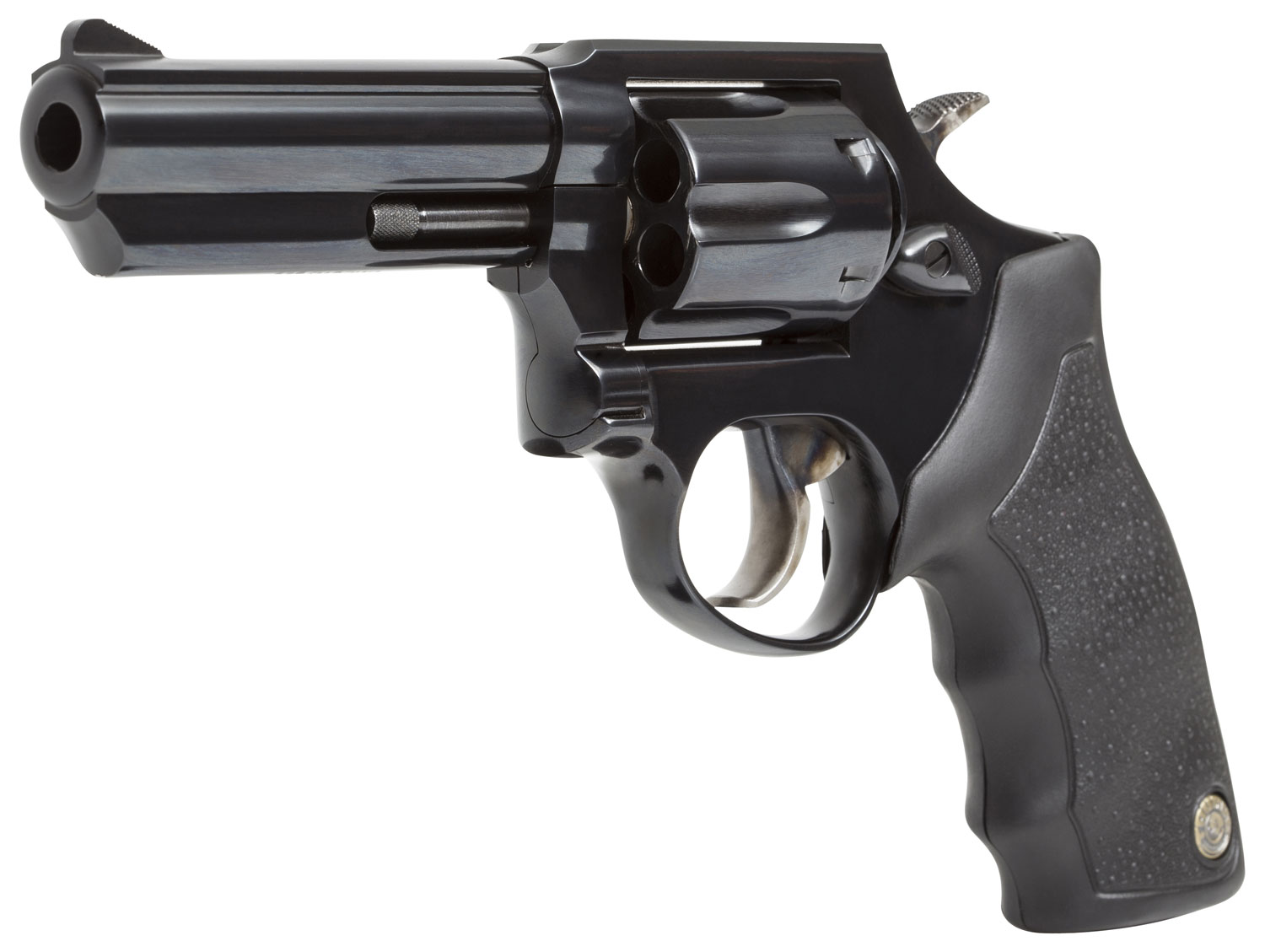 Taurus 65 Black 357 Magnum 4in 6-Shot — Superb Duty Revolver 4 Taurus 65 Black 357 Magnum six-shot revolver with four-inch barrel and fixed sights, left side view
