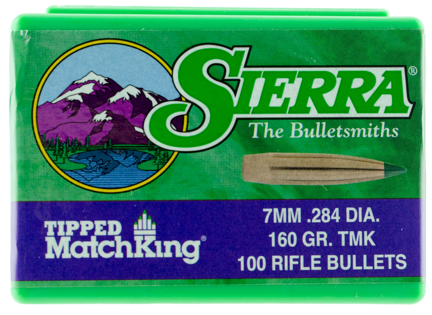 Sierra 7mm .284 160gr Tipped MatchKing 100ct Precision Bullets