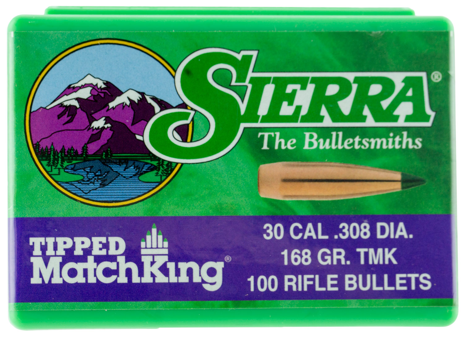 Sierra Tipped MatchKing Rifle Bullets .30 cal - 7.62mm .308" 168gr TMK M...