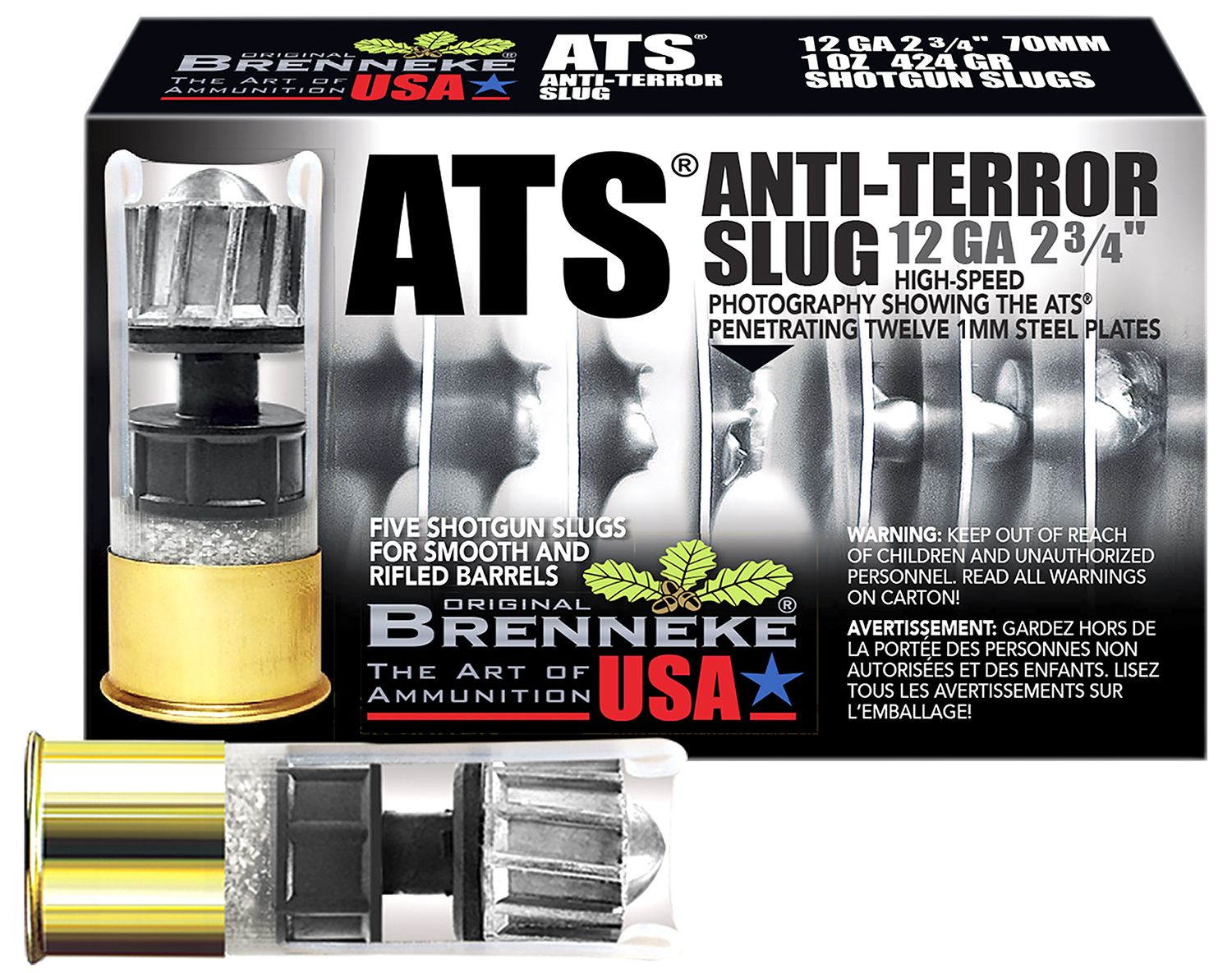 Brenneke SL122ATS ATS Home Defense 12Gauge 2.75