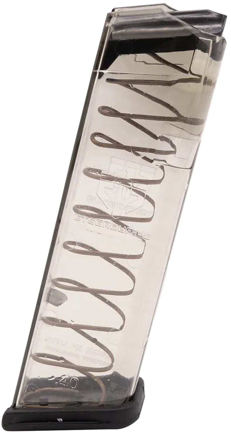 Elite Tactical Systems GLK22 40 S&W 16rd Polymer Magazine Translucent Smoke