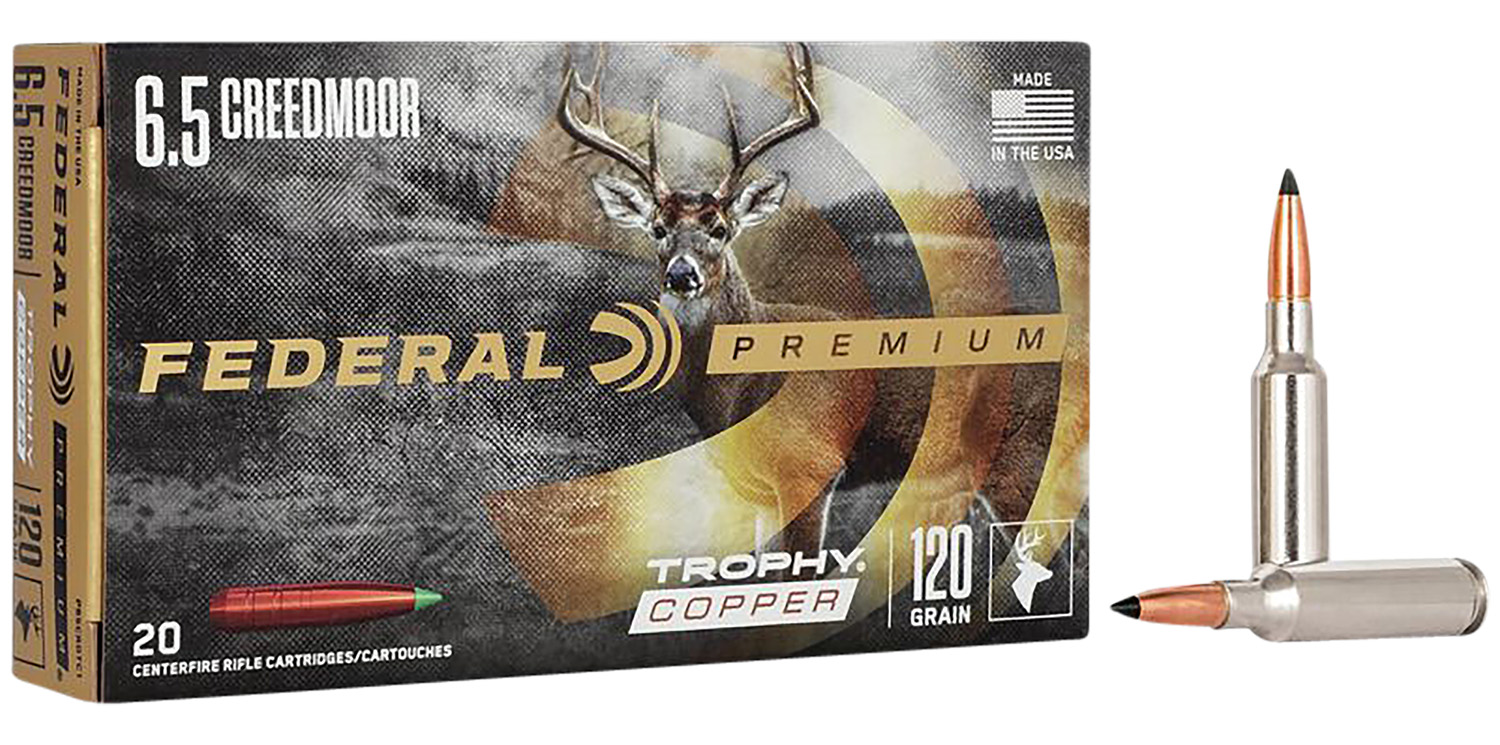 Federal P65CRDTC1 Premium  6.5Creedmoor 120gr Trophy Copper 20 Per Box/10 Case