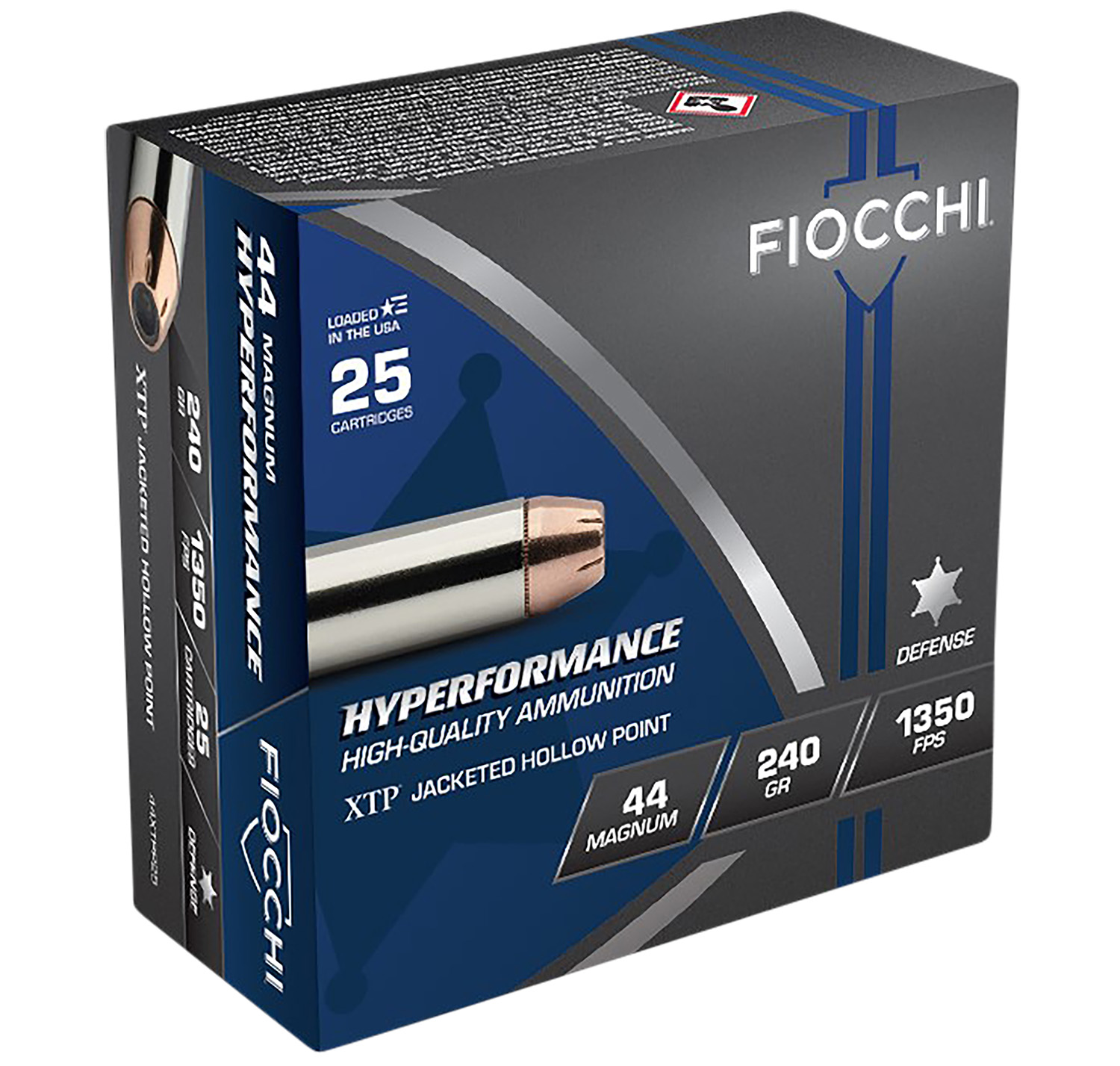 Fiocchi 44XTP25 Hyperformance  44RemMag 240gr Hornady XTP Hollow Point 25 Per Box/20 Case