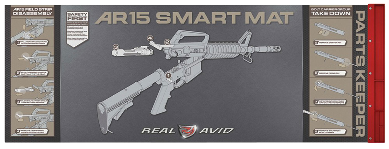 Real Avid AVAR15SM AR-15 Smart Mat Black/Red 43