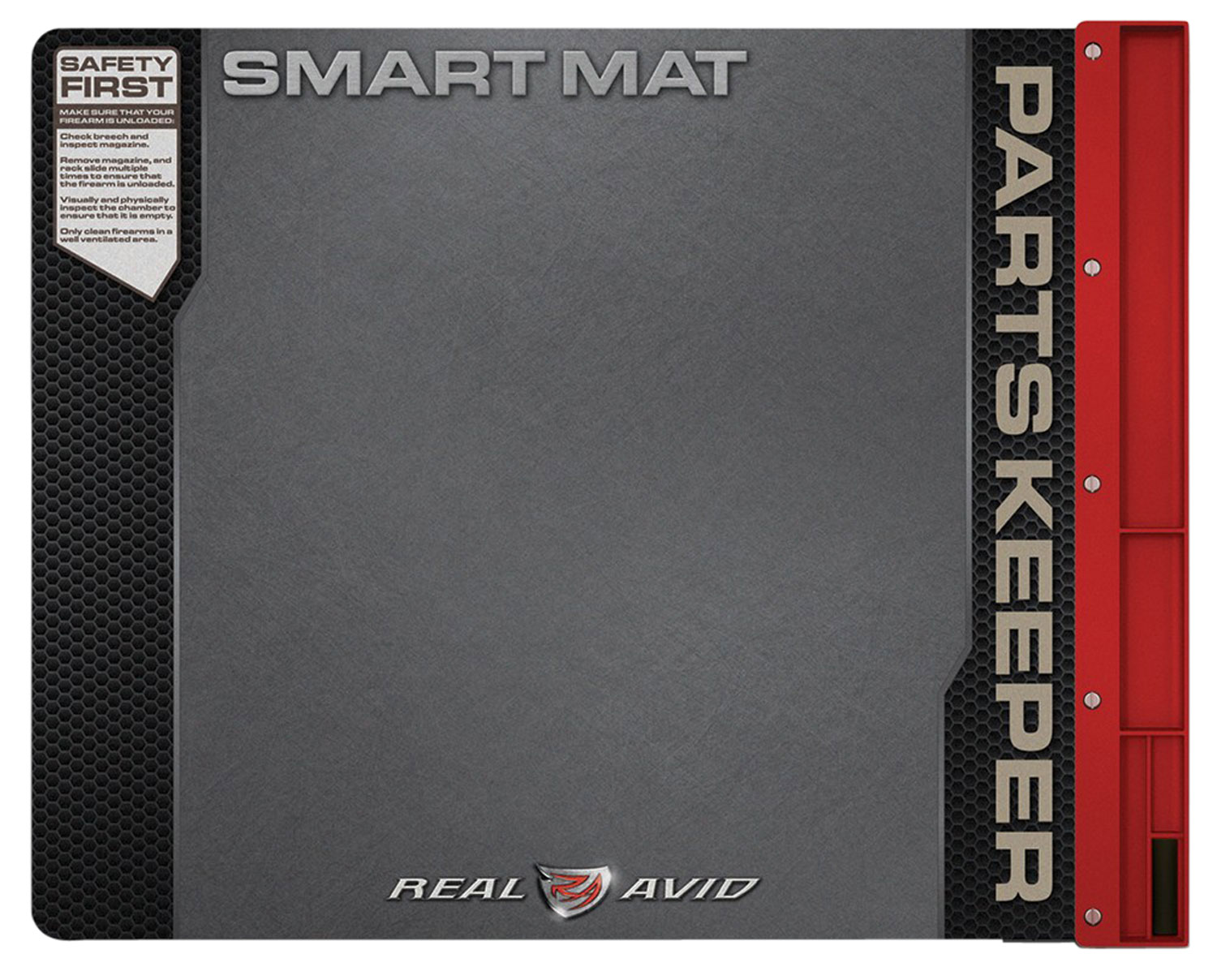 Real Avid AVUHGSM Handgun Smart Mat Black/Red 19