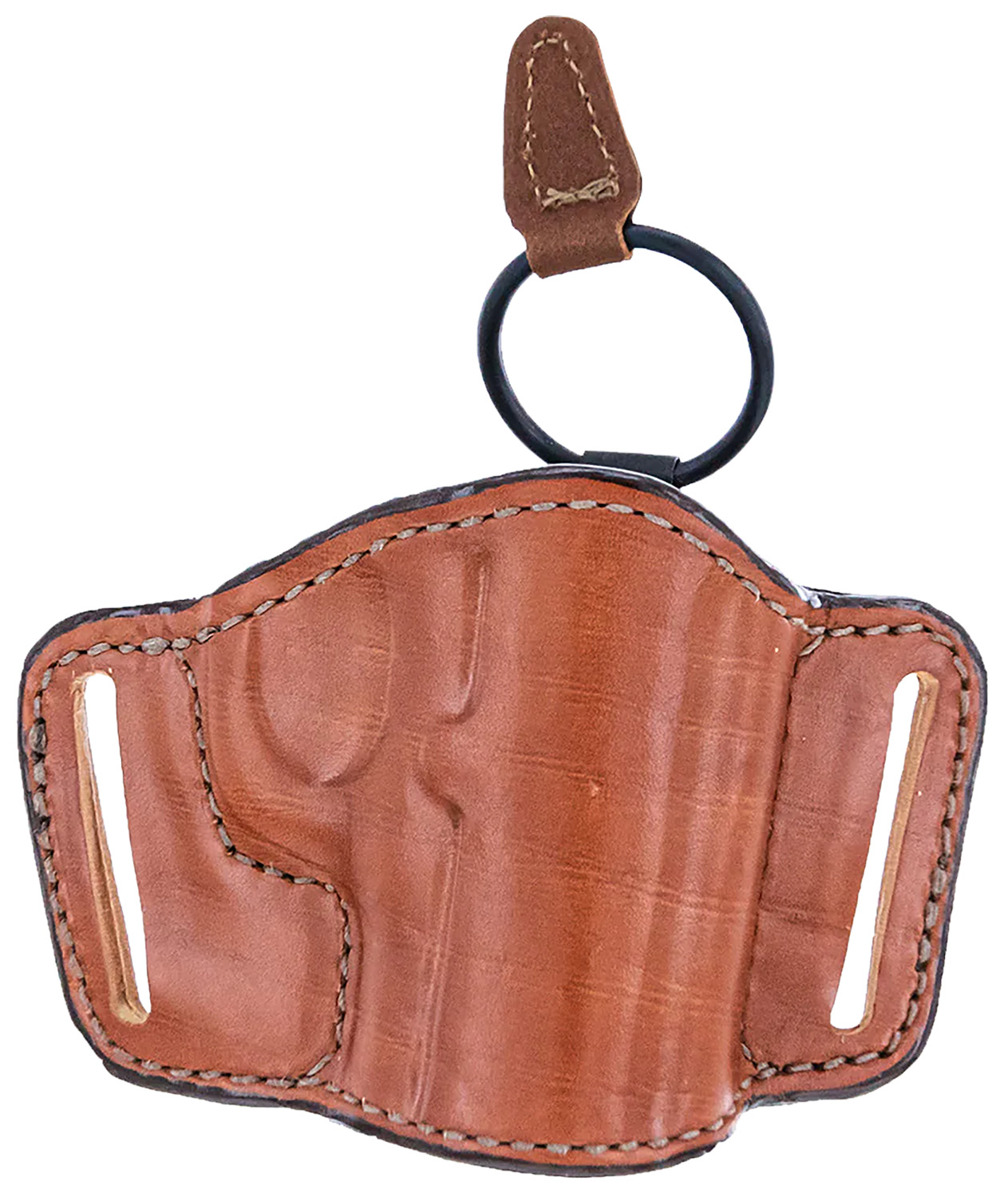 Bianchi 19242 105 Minimalist Belt Slide Holster Size 01 OWB Open Top Style made of Leather with Tan Finish fits 2 Barrel Ruger SP101 & S&W J-Frame for Right Hand