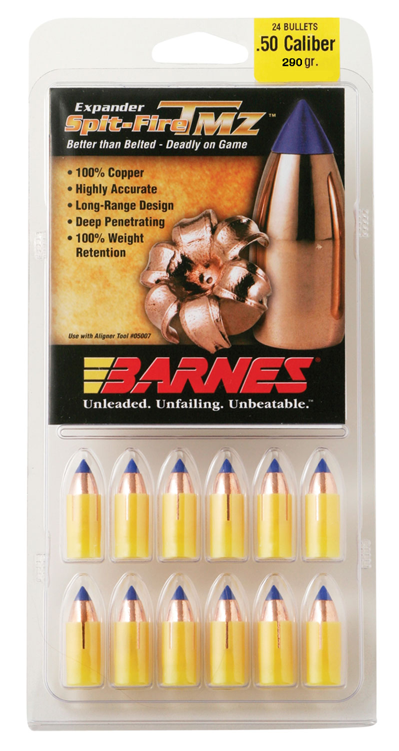Barnes 30604 Spit-Fire TMZ Muzzleloader Bullets 50 Cal 290gr 24-Pack - Browning - 50 Black Powder