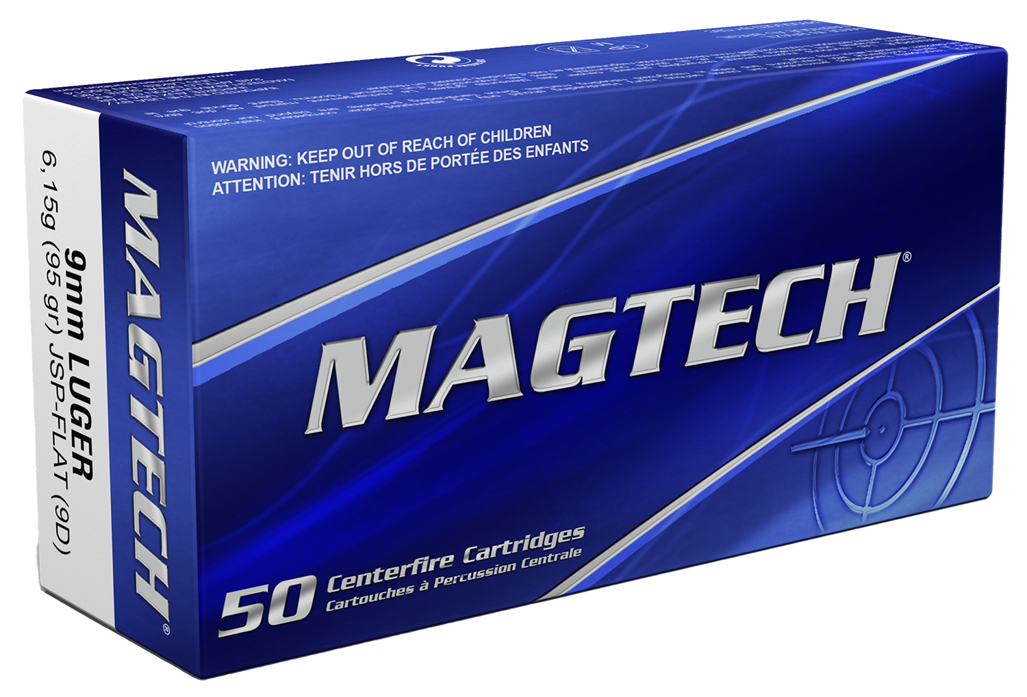 tech 9D Range/Training Jacketed Soft Point Flat Nose 95 Grain 9mm Luger/Parabellum 1345 Fps Ammo