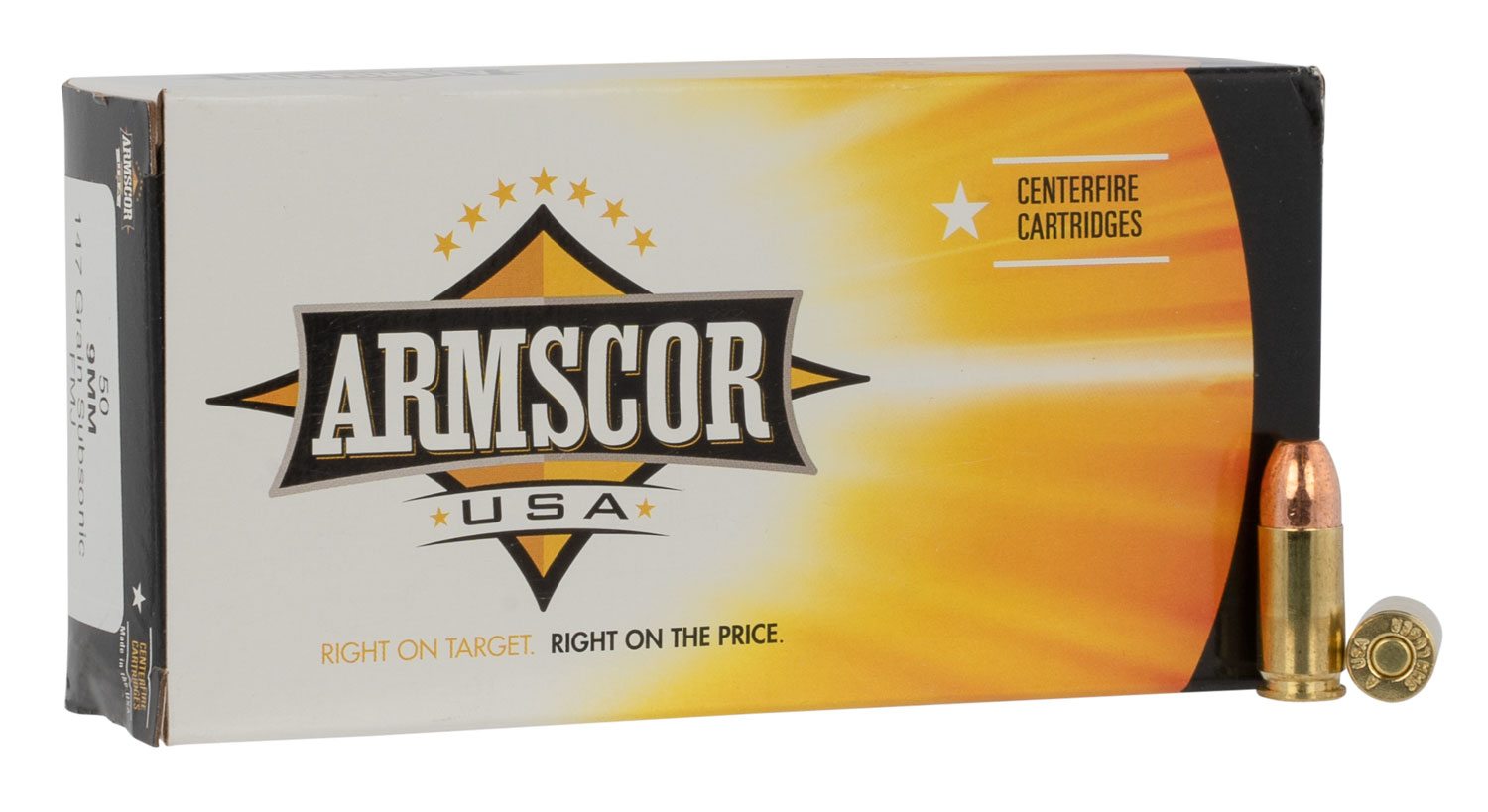 Armscor FAC95 USA  9mmLuger 147gr Full Metal Jacket 50 Per Box/20 Case