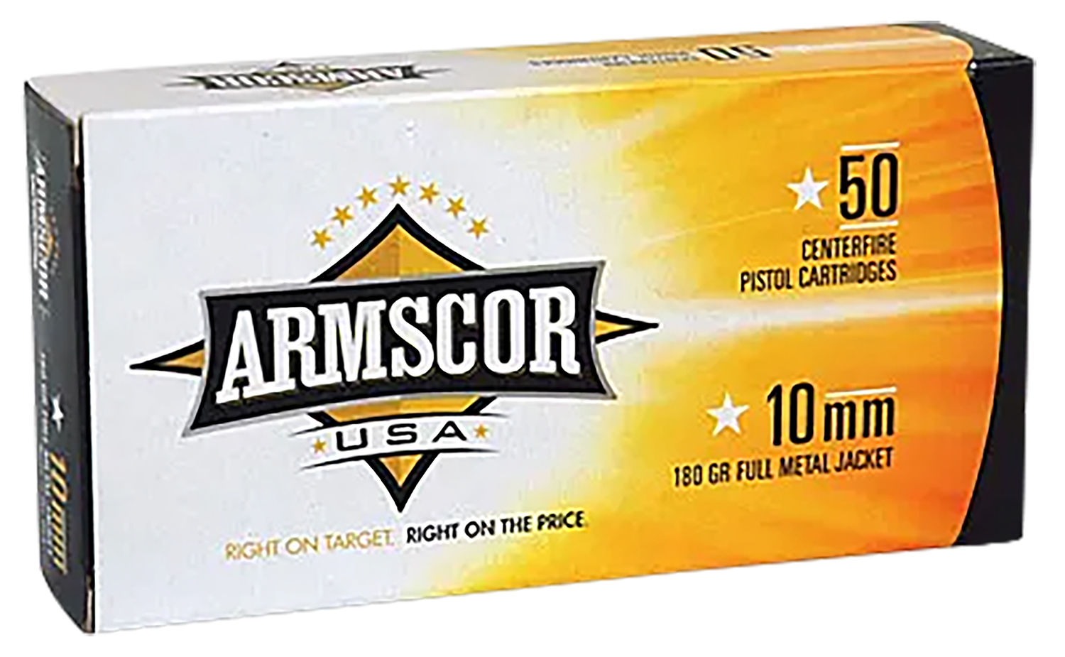Armscor FAC102N USA  10mmAuto 180gr Full Metal Jacket 50 Per Box/20 Case Armscor FAC102N USA  10mmAuto 180gr Full Metal Jacket 50 Per Box/20 Case