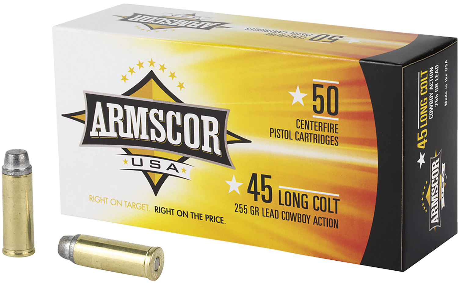 Armscor FAC45LC1N USA Competition 45 Colt (LC) 225 gr Lead 50 Per Box/ 8 Cs