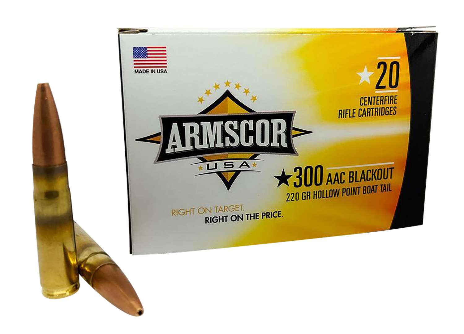 Armscor FAC300AAC-3N 300 AAC 220gr HPBT Subsonic 20rd Box - ARMS - HOLLOW POINT BOAT TAIL