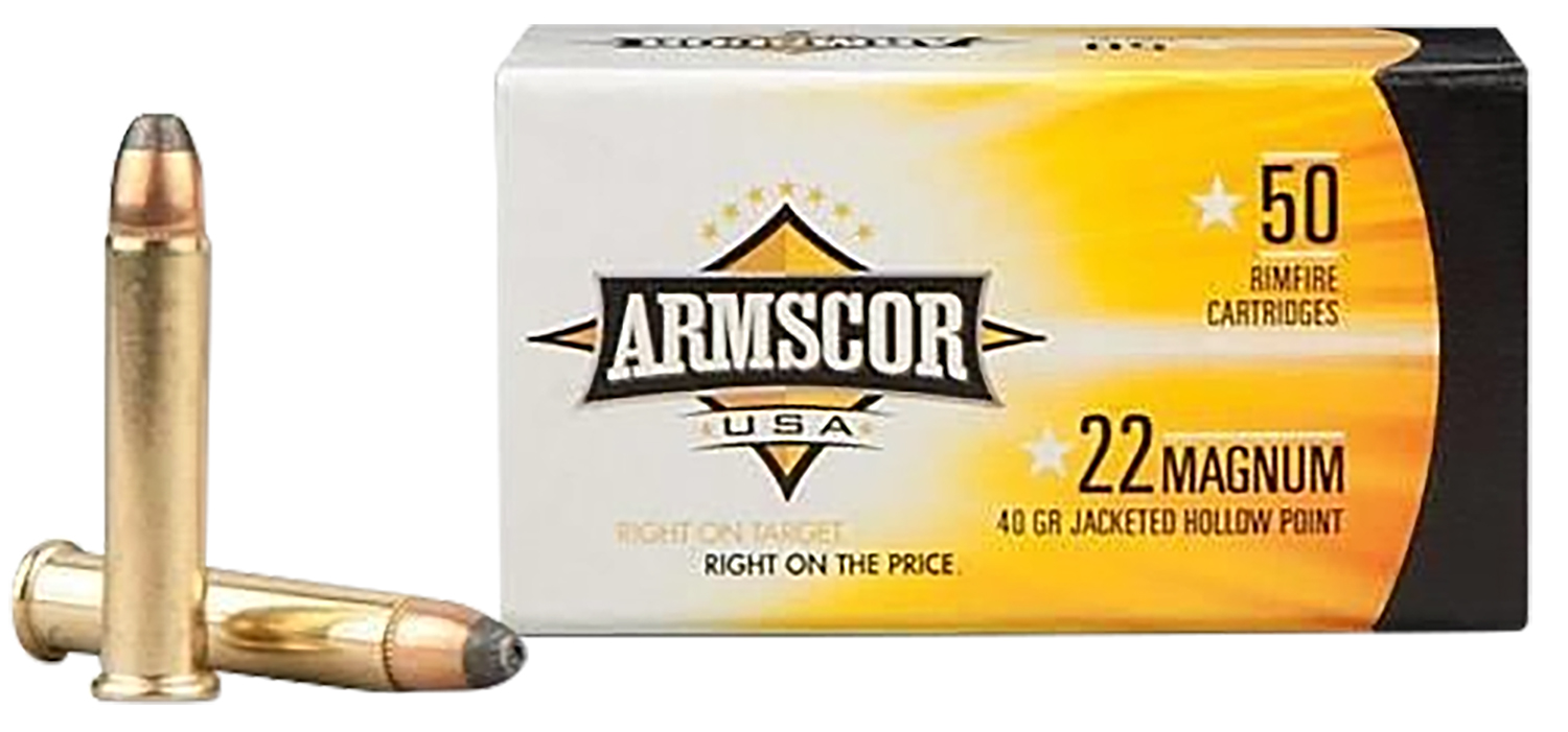 Armscor FAC22M1N USA Competition 22 WMR 40 gr Jacketed Hollow Point (JHP) 50 Per Box/ 40 Cs