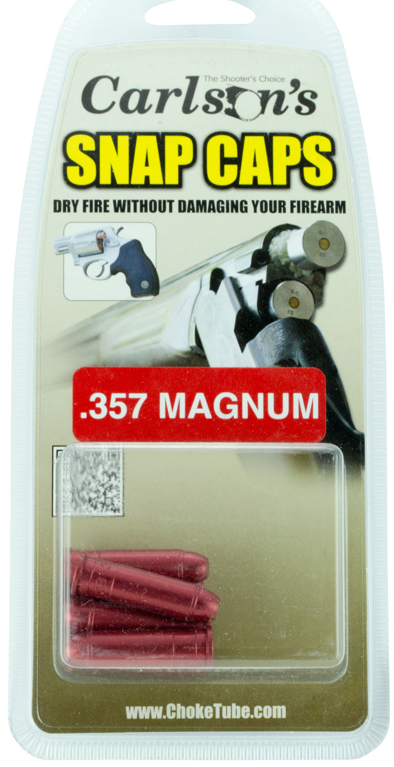 Carlson's Choke Tubes 00059 Snap Cap Pistol 357 Mag Aluminum 6 Pack-img-0