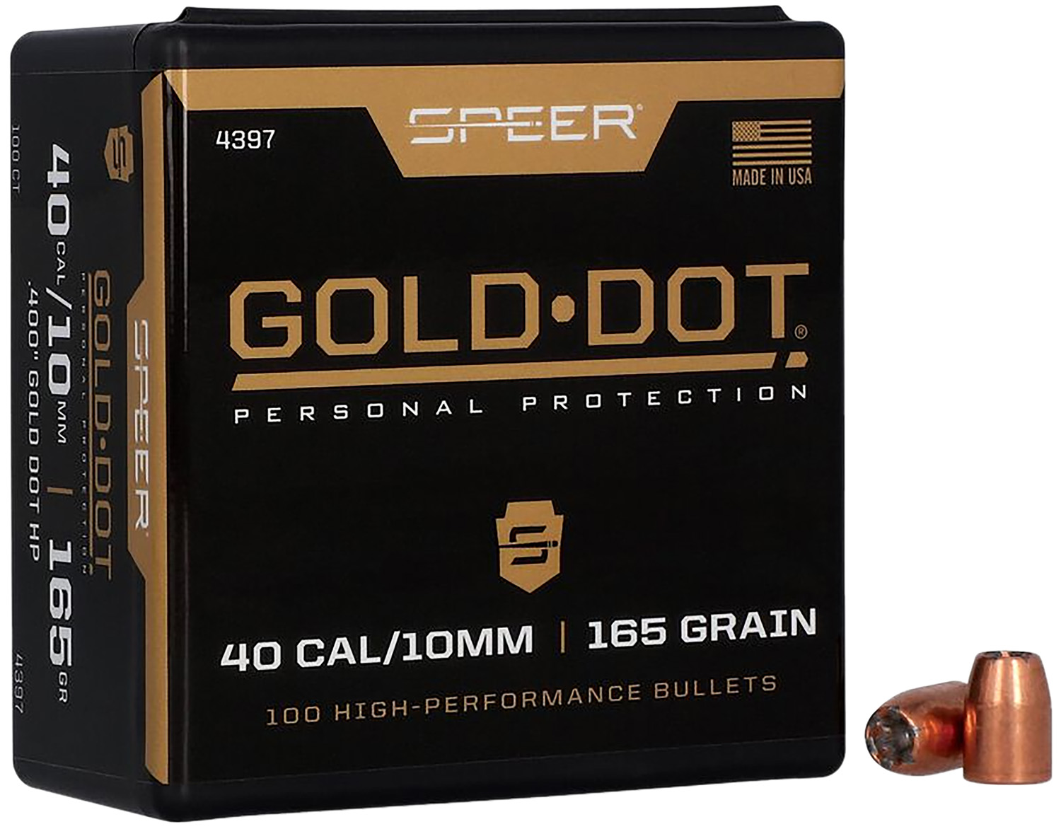 SPEER 4397      BULL .400 165 GDHP           100/5