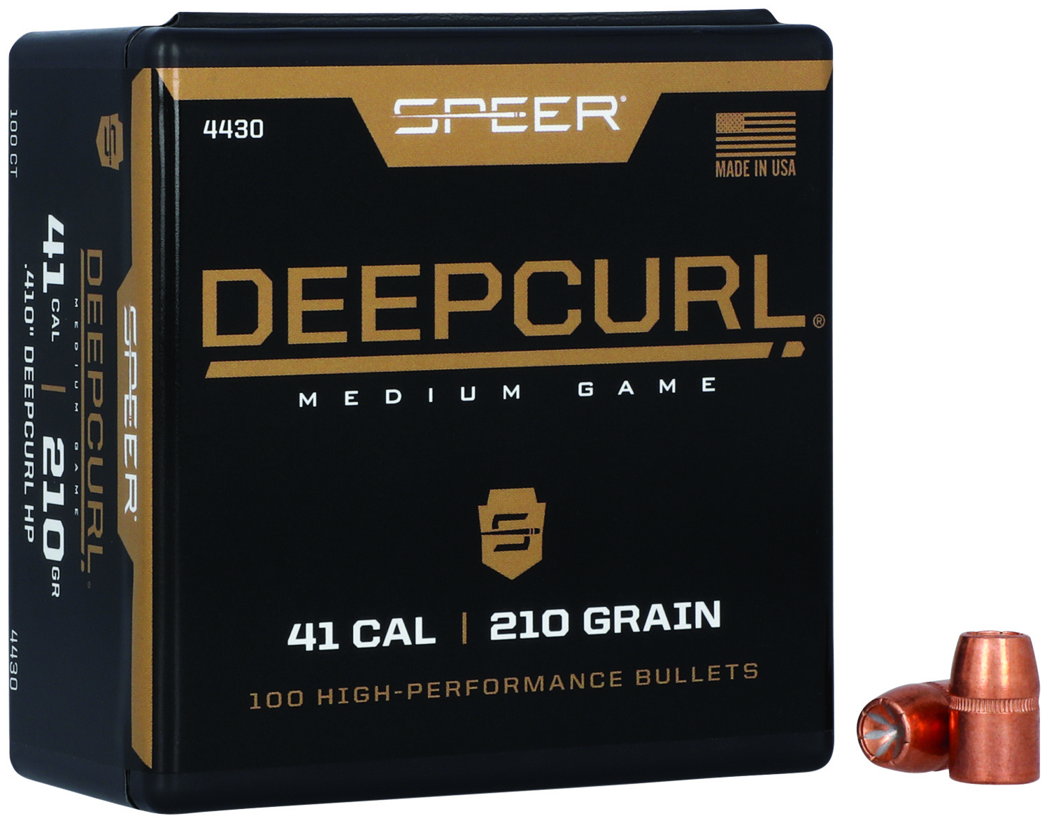 Speer 4430 DeepCurl 41 Cal 210gr Hollow Point Bullets 100/Box