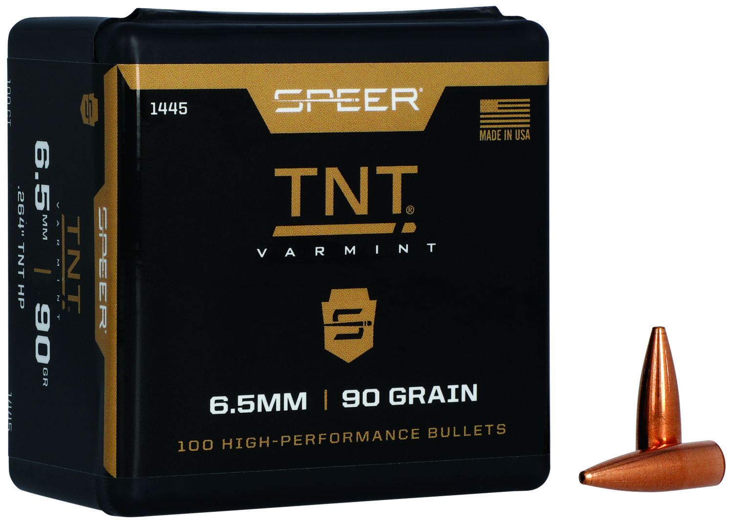 Speer 1445 TNT 6.5 Creedmoor 90gr Jacketed Hollow Point 100ct Box