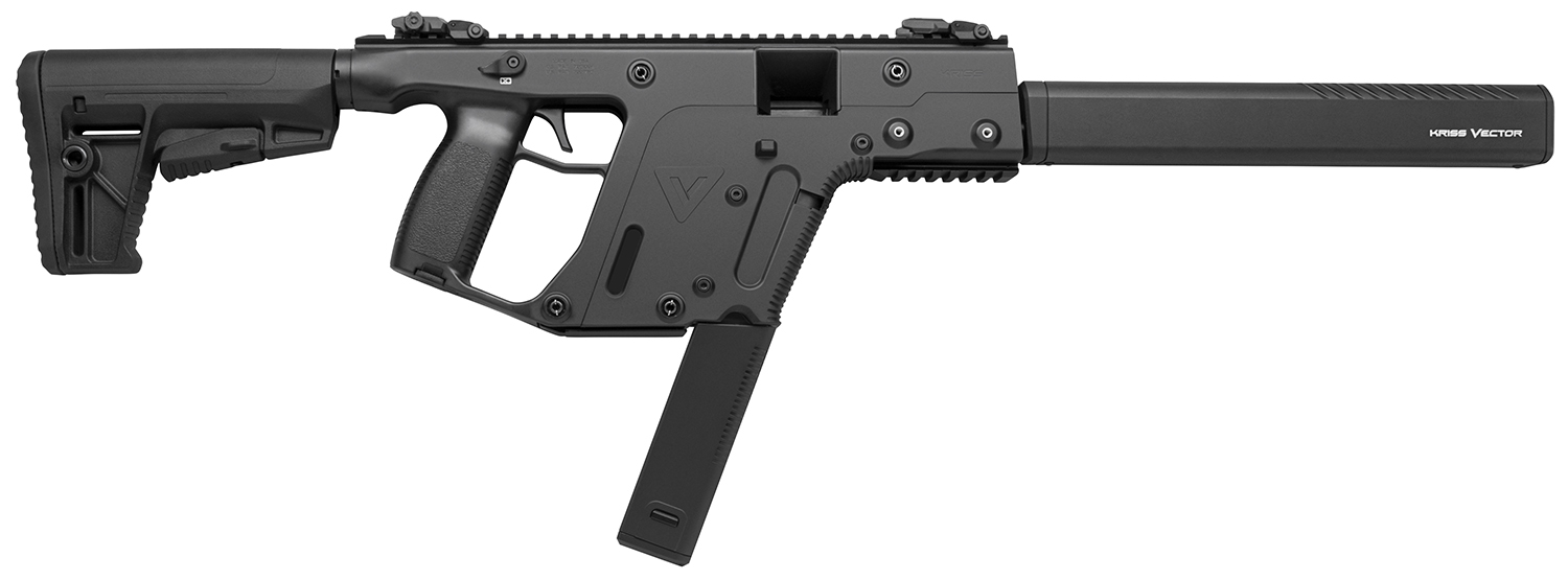 Kriss USA KV45CBL20 Vector CRB Gen2 45 ACP 30+1 16" Black Chrome Moly Barrel, Black Polymer Receiver, Black Synthetic 6 Position Collapsible Stock, Black Polymer Grip, Glock Compatible