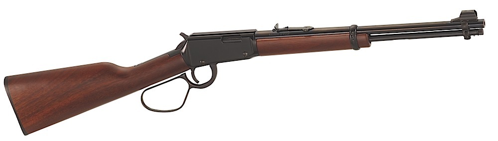 Henry H001L Classic Lever Carbine 22 Short Caliber with 12 LR/16 Short Capacity, 16.13 Barrel, Black Metal Finish & American Walnut Stock Right Hand