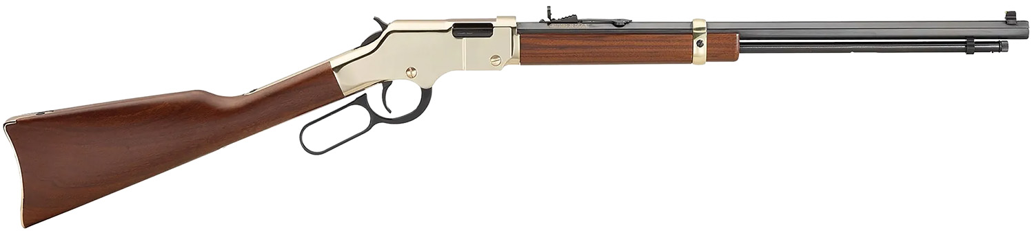 Henry H004M Golden Boy  22 WMR Caliber with 12+1 Capacity, 20.50 Blued Barrel, Brasslite Metal Finish & American Walnut Stock Right Hand (Full Size)
