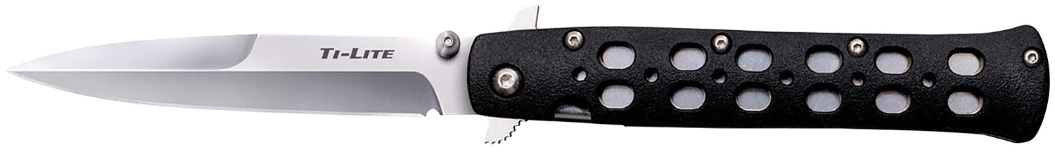 Cold Steel 26SP Ti-Lite 4" AUS-8A Spear Point Blade Black Zy-Ex Handle