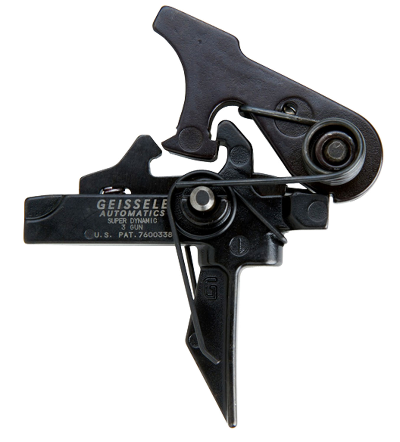 Geissele Automatics 05166 SD 3 Gun Flat Trigger with 4.50-5.50 lbs Draw Weight & Black Oxide Finish for AR-15/AR-10