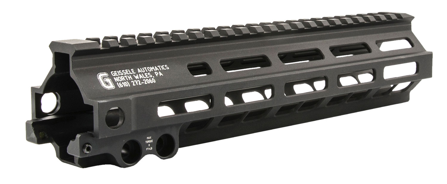 Geissele Automatics 05284B MK8 Super Modular Rail 9.50 M-LOK Style Made of 6061-T6 Aluminum with Black Anodized for AR-Platform